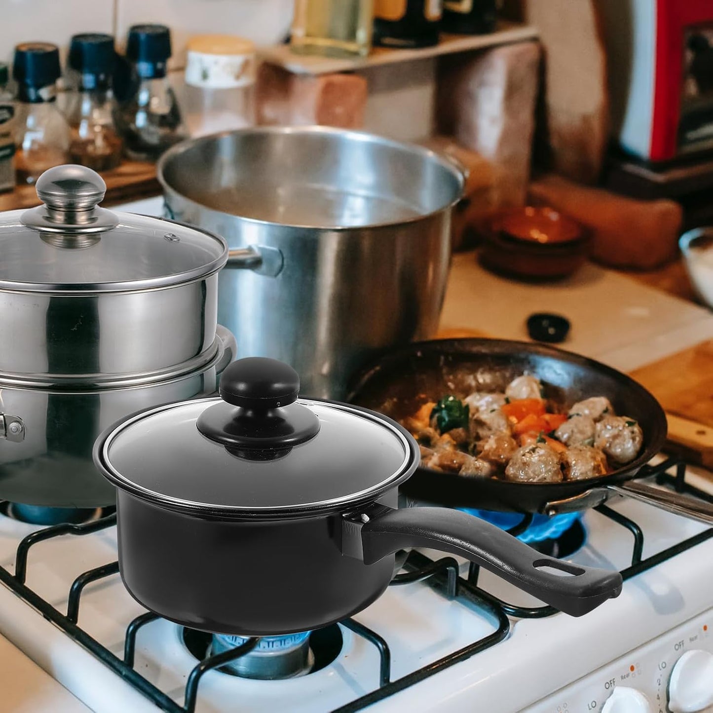 SET DE OLLAS Y JUEGO DE UTENCILIOS DE COCINA 13PCS