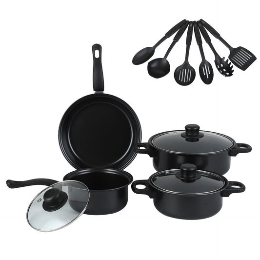 SET DE OLLAS Y JUEGO DE UTENCILIOS DE COCINA 13PCS
